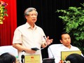 Chủ nhiệm Ủy ban kiểm tra Trung ương Trần Quốc Vượng tại một buổi làm việc với Thành uỷ Đà Nẵng (ảnh PLO)