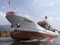 Trưa 25/10, tại âu thuyền Thọ Quang (Đà Nẵng), tàu hậu cần nghề cá vỏ thép mang số hiệu ĐNa 90999TS đã hạ thủy đã trở thành tàu dịch vụ hậu cần nghề cá bằng vỏ thép lớn nhất miền Trung.