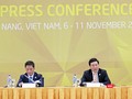 ​Chiều 09/11, tại Trung tâm báo chí quốc tế, Phó Thủ tướng, Bộ trưởng Ngoại giao Phạm Bình Minh, Chủ tịch Ủy ban Quốc gia APEC 2017 và Bộ trưởng Bộ Công thương Trần Tuấn Anh đã chủ trì buổi họp báo công bố kết quả của Hội nghị liên Bộ trưởng Ngoại giao - 