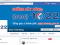 Tổng đài Đường dây nóng (0236)1022 của UBND TP Đà Nẵng đã chính thức lên mạng xã hội facebook để hỗ trợ người dân. Ảnh chụp màn hình: Hồ Xuân Mai