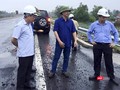 Thứ trưởng Bộ GTVT Lê Đình Thọ thị sát đối với tuyến cao tốc Đà Nẵng-Quảng Ngãi hôm 13/10