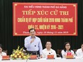 Ông Huỳnh Đức Thơ, Chủ tịch UBND TP Đà Nẵng trả lời ý kiến cử tri quận Thanh Khê tại buổi tiếp xúc diễn ra sáng 19/11