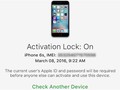 Giao diện trang Activation Lock thời điểm còn hoạt động.