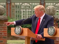 Tổng thống Trump tại buổi họp với chung với Thủ tướng Anh Theresa May. Nguồn ảnh: www.thewrap.com