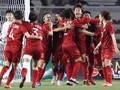 Tuyển bóng đá nữ Việt Nam mừng HCV SEA Games 30 (Ảnh: Internet)