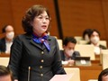 Bà Nguyễn Thị Hồng - Thống đốc Ngân hàng Nhà nước Việt Nam, cảnh báo áp lực lạm phát và nợ xấu năm 2022 (Ảnh: VGP)