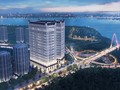 Toà officetel thuộc dự án The Lotus Center nằm ngay dưới chân cầu Nhật Tân, quận Tây Hồ, Hà Nội
