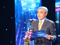 Chủ tịch VDCA Nguyễn Minh Hồng đang phát biểu tại Lễ trao giải VDA 2022.