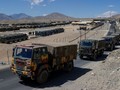 Một khu kho hậu cần của quân đội Ấn Độ ở gần vùng biên giới tranh chấp Ladakh (Ảnh: Reuters).