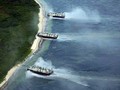 Theo CSIS, chỉ sau một năm, số người Mỹ ủng hộ việc đưa quân đến giúp bảo vệ Đài Loan đã tăng đáng kể. Trong ảnh: quân đội Trung Quốc diễn tập đổ bộ chiếm đảo nhằm vào Đài Loan (Ảnh: Dwnews).