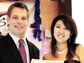 Hạ nghị sĩ Eric Svalwell và người tình Phương Phương - người bị nghi là điệp viên Trung Quốc (Ảnh: SCMP).