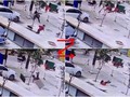 Hình ảnh chú bé ở Long Nham, Phúc Kiến bị vụ nổ hất tung lên cao (Ảnh: Đông Phương).