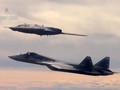 Máy bay không người lái S-70 Okhonik (trên) được phát triển để phối hợp tác chiến với Su-57 (dưới) (Ảnh: BQP Nga)