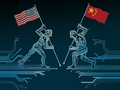 Cuộc chiến công nghệ Mỹ - Trung đã phát triển sang lĩnh vực game. Ảnh: Aljazeera.