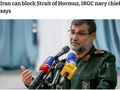 Tướng Alireza Tangesiri, Tư lệnh Hải quân Iran cảnh báo sẽ phong tỏa Eo biển Hormuz. Ảnh: QQnews.