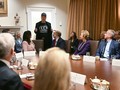 Ông Musk nói tại Hội nghị nội các bản thân đã nhiều lần nhận tin nhắn dọa giết. Ảnh: NYT.