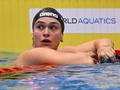 Benedetta Pilato khi về đích tại Giải vô địch bơi lội thế giới năm 2022. Ảnh: AFP.