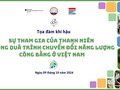 Tọa đàm Khí hậu sự tham gia của thanh niên trong quá trình chuyển đổi năng lượng công bằng ở Việt Nam.