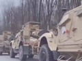 Đoàn xe bọc thép Oshkosh M-ATV trên đường cao tốc Ukraine. Ảnh Military Ukraine