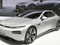 Xe điện Xpeng P7 trưng bày tại Auto Shanghai 2019. Ảnh CGTN