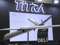 Một mẫu UAV kamikaze Deli của Titra Technology được trưng bày tại SAHA Expo ở Istanbul, Türkiye, ngày 25/10/2022. Ảnh AA