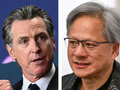 Thống đốc California Gavin Newsom và CEO Nvidia Jensen Huang đã hợp tác trong sáng kiến AI tạo sinh mới (Ảnh: Business Insider)