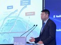 Chuyên gia AI của Alibaba Huang Fei phát biểu tại Hội nghị SCMP Trung Quốc 2025 tại JW Marriott ở Admiralty vào ngày 8 tháng 7 năm 2025. Ảnh: Eugene Lee.