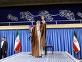 Lãnh tụ tinh thần tối cao Iran Ayatollah Ali Khamenei xuất hiện trong một sự kiện ở Tehran trước thềm bầu cử