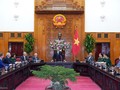 Thủ tướng Chính phủ Nguyễn Xuân Phúc phát biểu tại cuộc làm việc với Hội đồng Khoa học y tế. (Ảnh: Quang Hiếu)