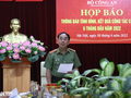 Thượng tướng Trần Quốc Tỏ - Thứ trưởng Bộ Công an chủ trì cuộc họp báo chiều 30/6 (Ảnh: Nguyễn Dương).
