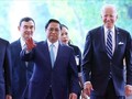 Thủ tướng Phạm Minh Chính chào mừng Tổng thống Joe Biden tới thăm Việt Nam đúng vào dịp kỷ niệm 10 năm xác lập khuôn khổ Đối tác toàn diện - Ảnh: VGP/Nhật Bắc