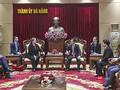 Quang cảnh buổi tiếp đón giữa ông Nguyễn Văn Quảng - Bí thư Thành ủy Đà Nẵng với bà Marie C. Damour - Tổng lãnh sự Hoa Kỳ tại TP HCM (Ảnh Nguyên Thảo)
