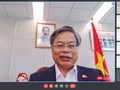 Ông Vũ Bình - Tổng lãnh sự Việt Nam tại Fukuoka tại buổi công bố chương trình tiếp nhận sinh viên Đà Nẵng sang Nhật để thực tập internship và làm việc tại TP Fukuoka
