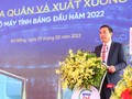 Ông Lê Trung Chinh – Chủ tịch UBND TP Đà Nẵng phát biểu tại lễ ra quân đầu năm mới 2022 diễn ra sáng ngày 7/2 tại Khu Công nghệ thông tin tập trung Đà Nẵng