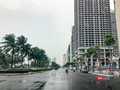 Đường ven biển Võ Nguyên Giáp (Đà Nẵng) bắt đầu có gió mạnh từ trưa ngày 27/9