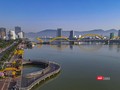 Một góc sông Hàn (TP Đà Nẵng) nhìn từ trên cao
