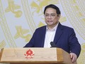Thủ tướng Phạm minh Chính phát biểu tại hội nghị (Ảnh VGP/ Nhật Bắc)