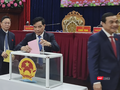Ông Lê Văn Dũng - Phó Bí thư Tỉnh uỷ Quảng Nam (người bỏ phiếu bầu)