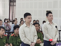 Bị cáo Lê Trọng Linh (36 tuổi, quê Thanh Hóa) và Trương Quốc Thái (39 tuổi, quê Bến Tre) tại toà.