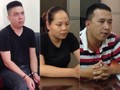 Các đối tượng bị bắt giữ tại CQĐT. Từ trái qua: Leong, Cúc, Trung - Ảnh: Ngọc Lê