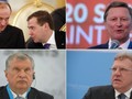 Bộ 5 thân tín của ông Putin: Nikolai Patrushev và Dmitry Medvedev; Sergei Ivanov; Alexei Kudrin  và Igor Sechin (từ trái sang). Nguồn: Getty