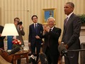 Tổng thống Mỹ Barack Obama trong cuộc gặp lịch sử với Tổng bí thư Nguyễn Phú Trọng tại Phòng Bầu dục tháng 7/2015.