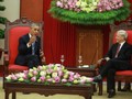 Tổng Bí thư Nguyễn Phú Trọng và Tổng thống Obama tại Trụ sở Văn phòng Trung ương Đảng