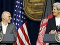 Tổng thống Afghanistan Ashraf Ghani và Ngoại trưởng Mỹ John Kerry trong cuộc họp tại Camp David, bang Maryland. Ảnh: Washingtonpost.