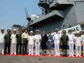 Quang cảnh lễ đón sỹ quan và thủy thủ hai tàu Lực lượng tự vệ bờ biển Nhật Bản. Ảnh: Trần Lê Lâm - TTXVN 