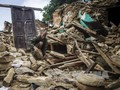 Cảnh đổ nát sau trận động đất ở thị trấn Gorkha, Nepal ngày 30/4. Ảnh: AFP/TTXVN