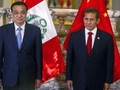 Tổng thống Peru Ollanta Humala (phải) và Thủ tướng Trung Quốc Lý Khắc Cường. Ảnh: AFP