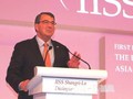 Bộ trưởng Quốc phòng Mỹ Ashton Carter phát biểu tại phiên thảo luận chung đầu tiên. Ảnh: Phóng viên TTXVN tại Singapore 