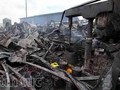 Nhà xưởng bị thiệt hại nặng nề sau vụ hỏa hoạn.