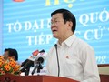 Chủ tịch nước Trương Tấn Sang phát biểu tại buổi tiếp xúc cử tri chiều 29/6